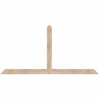72"W x 36"H x 3 1/2"D x 3 1/2"F, 12/12 Pitch, Portland Smooth Timber Gable Bracket, Douglas Fir