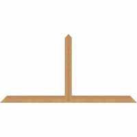 72"W x 36"H x 3 1/2"D x 3 1/2"F, 12/12 Pitch, Portland Smooth Timber Gable Bracket, Western Red Cedar