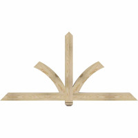 72"W x 36"H x 04"D x 4"F, 12/12 Pitch, Redmond Rough Sawn Timber Gable Bracket, Douglas Fir