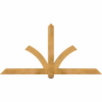 72"W x 36"H x 04"D x 4"F, 12/12 Pitch, Redmond Rough Sawn Timber Gable Bracket, Western Red Cedar
