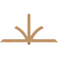 72"W x 36"H x 3 1/2"D x 3 1/2"F, 12/12 Pitch, Redmond Smooth Timber Gable Bracket, Western Red Cedar