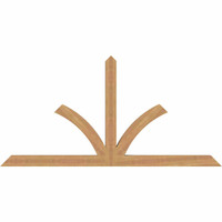 72"W x 36"H x 3 1/2"D x 3 1/2"F, 12/12 Pitch, Richland Smooth Timber Gable Bracket, Western Red Cedar