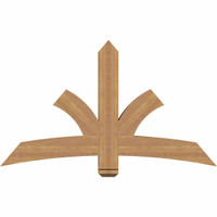 60"W x 35"H x 5 1/2"D x 5 1/2"F, 14/12 Pitch, Davenport Smooth Timber Gable Bracket, Western Red Cedar