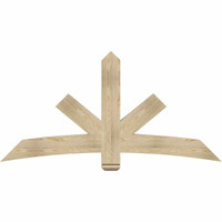 72"W x 36"H x 04"D x 6"F, 12/12 Pitch, Alberta Rough Sawn Timber Gable Bracket, Douglas Fir