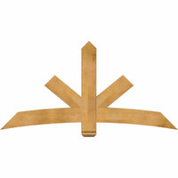 72"W x 36"H x 04"D x 6"F, 12/12 Pitch, Alberta Rough Sawn Timber Gable Bracket, Western Red Cedar