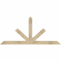72"W x 33"H x 04"D x 4"F, 11/12 Pitch, Saratoga Rough Sawn Timber Gable Bracket, Douglas Fir