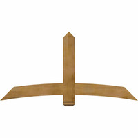 72"W x 36"H x 04"D x 6"F, 12/12 Pitch, Bellingham Rough Sawn Timber Gable Bracket, Western Red Cedar