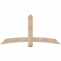 72"W x 36"H x 3 1/2"D x 5 1/2"F, 12/12 Pitch, Bellingham Smooth Timber Gable Bracket, Douglas Fir