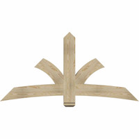 72"W x 36"H x 04"D x 6"F, 12/12 Pitch, Davenport Rough Sawn Timber Gable Bracket, Douglas Fir