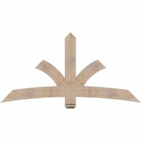 72"W x 36"H x 3 1/2"D x 5 1/2"F, 12/12 Pitch, Davenport Smooth Timber Gable Bracket, Douglas Fir