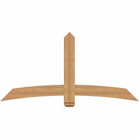 72"W x 36"H x 3 1/2"D x 5 1/2"F, 12/12 Pitch, Bellingham Smooth Timber Gable Bracket, Western Red Cedar