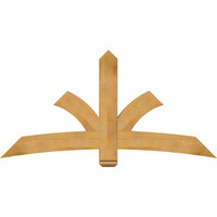 72"W x 36"H x 04"D x 6"F, 12/12 Pitch, Davenport Rough Sawn Timber Gable Bracket, Western Red Cedar