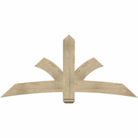72"W x 33"H x 04"D x 6"F, 11/12 Pitch, Davenport Rough Sawn Timber Gable Bracket, Douglas Fir