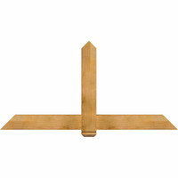 72"W x 36"H x 04"D x 6"F, 12/12 Pitch, Eugene Rough Sawn Timber Gable Bracket, Western Red Cedar