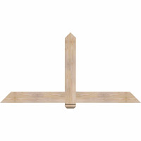 72"W x 36"H x 3 1/2"D x 5 1/2"F, 12/12 Pitch, Eugene Smooth Timber Gable Bracket, Douglas Fir