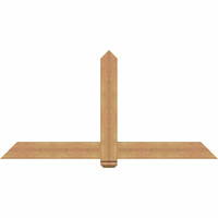 72"W x 36"H x 3 1/2"D x 5 1/2"F, 12/12 Pitch, Eugene Smooth Timber Gable Bracket, Western Red Cedar