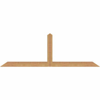 72"W x 24"H x 3 1/2"D x 3 1/2"F, 08/12 Pitch, Portland Smooth Timber Gable Bracket, Western Red Cedar