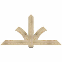 72"W x 36"H x 04"D x 6"F, 12/12 Pitch, Redmond Rough Sawn Timber Gable Bracket, Douglas Fir