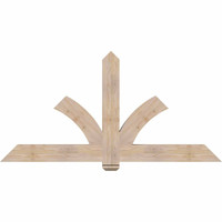 72"W x 36"H x 3 1/2"D x 5 1/2"F, 12/12 Pitch, Redmond Smooth Timber Gable Bracket, Douglas Fir