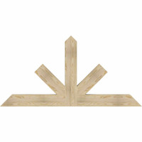 72"W x 36"H x 04"D x 6"F, 12/12 Pitch, Saratoga Rough Sawn Timber Gable Bracket, Douglas Fir