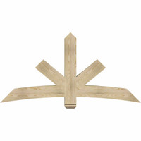 72"W x 36"H x 06"D x 6"F, 12/12 Pitch, Alberta Rough Sawn Timber Gable Bracket, Douglas Fir