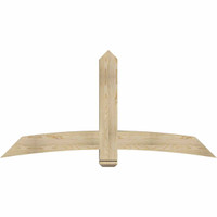 72"W x 36"H x 06"D x 6"F, 12/12 Pitch, Bellingham Rough Sawn Timber Gable Bracket, Douglas Fir