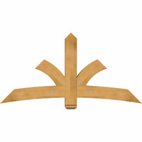 72"W x 36"H x 06"D x 6"F, 12/12 Pitch, Davenport Rough Sawn Timber Gable Bracket, Western Red Cedar