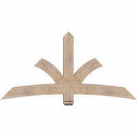 72"W x 36"H x 5 1/2"D x 5 1/2"F, 12/12 Pitch, Davenport Smooth Timber Gable Bracket, Douglas Fir