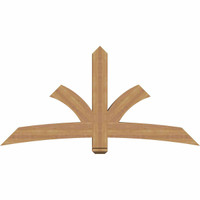 72"W x 36"H x 5 1/2"D x 5 1/2"F, 12/12 Pitch, Davenport Smooth Timber Gable Bracket, Western Red Cedar