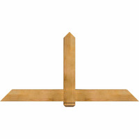 72"W x 36"H x 06"D x 6"F, 12/12 Pitch, Eugene Rough Sawn Timber Gable Bracket, Western Red Cedar