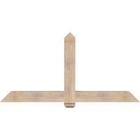 72"W x 36"H x 5 1/2"D x 5 1/2"F, 12/12 Pitch, Eugene Smooth Timber Gable Bracket, Douglas Fir