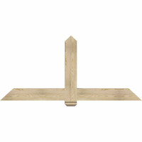 72"W x 33"H x 06"D x 6"F, 11/12 Pitch, Eugene Rough Sawn Timber Gable Bracket, Douglas Fir