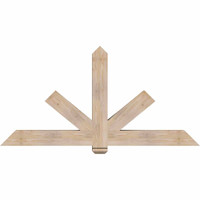 72"W x 36"H x 5 1/2"D x 5 1/2"F, 12/12 Pitch, Kennewick Smooth Timber Gable Bracket, Douglas Fir