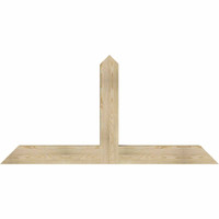 72"W x 36"H x 06"D x 6"F, 12/12 Pitch, Portland Rough Sawn Timber Gable Bracket, Douglas Fir