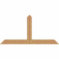 72"W x 36"H x 5 1/2"D x 5 1/2"F, 12/12 Pitch, Portland Smooth Timber Gable Bracket, Western Red Cedar