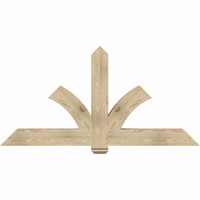 72"W x 36"H x 06"D x 6"F, 12/12 Pitch, Redmond Rough Sawn Timber Gable Bracket, Douglas Fir