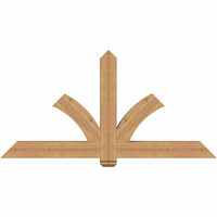 72"W x 36"H x 5 1/2"D x 5 1/2"F, 12/12 Pitch, Redmond Smooth Timber Gable Bracket, Western Red Cedar