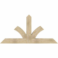72"W x 36"H x 06"D x 6"F, 12/12 Pitch, Richland Rough Sawn Timber Gable Bracket, Douglas Fir