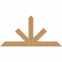 72"W x 36"H x 5 1/2"D x 5 1/2"F, 12/12 Pitch, Saratoga Smooth Timber Gable Bracket, Western Red Cedar