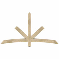 72"W x 39"H x 04"D x 4"F, 13/12 Pitch, Alberta Rough Sawn Timber Gable Bracket, Douglas Fir