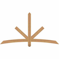 72"W x 39"H x 3 1/2"D x 3 1/2"F, 13/12 Pitch, Alberta Smooth Timber Gable Bracket, Western Red Cedar