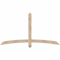 72"W x 39"H x 3 1/2"D x 3 1/2"F, 13/12 Pitch, Bellingham Smooth Timber Gable Bracket, Douglas Fir