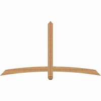 72"W x 39"H x 3 1/2"D x 3 1/2"F, 13/12 Pitch, Bellingham Smooth Timber Gable Bracket, Western Red Cedar