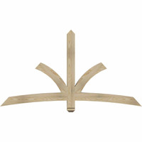 72"W x 39"H x 04"D x 4"F, 13/12 Pitch, Davenport Rough Sawn Timber Gable Bracket, Douglas Fir
