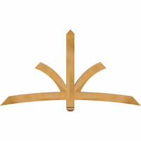 72"W x 39"H x 04"D x 4"F, 13/12 Pitch, Davenport Rough Sawn Timber Gable Bracket, Western Red Cedar