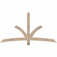72"W x 39"H x 3 1/2"D x 3 1/2"F, 13/12 Pitch, Davenport Smooth Timber Gable Bracket, Douglas Fir
