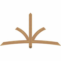 72"W x 39"H x 3 1/2"D x 3 1/2"F, 13/12 Pitch, Davenport Smooth Timber Gable Bracket, Western Red Cedar