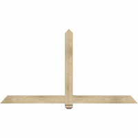 72"W x 39"H x 04"D x 4"F, 13/12 Pitch, Eugene Rough Sawn Timber Gable Bracket, Douglas Fir
