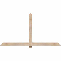 72"W x 39"H x 3 1/2"D x 3 1/2"F, 13/12 Pitch, Eugene Smooth Timber Gable Bracket, Douglas Fir
