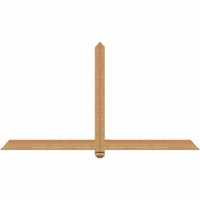 72"W x 39"H x 3 1/2"D x 3 1/2"F, 13/12 Pitch, Eugene Smooth Timber Gable Bracket, Western Red Cedar